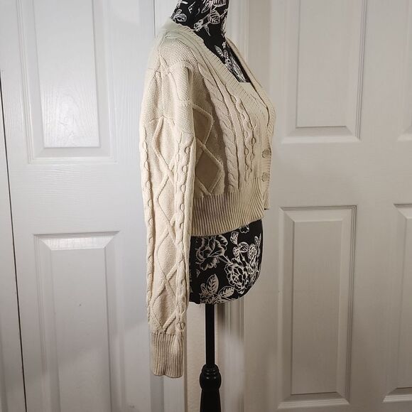 Forever 21 Beige Cable Knit Tube Top And Sweater Set M - Picture 4 of 10